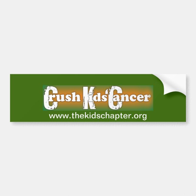 "Crush Kids Cancer" Bumper Sticker (Front)