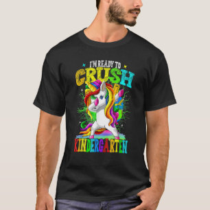 Crush Kindergarten Dabbing Unicorn Back To School T-Shirt