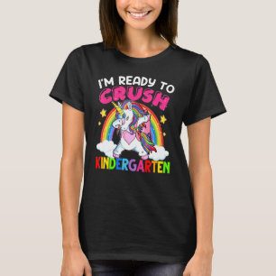 Crush Kindergarten Dabbing Unicorn Back To School T-Shirt