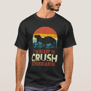 Crush Kindergarten Dinosaur Back To School Kids Bo T-Shirt
