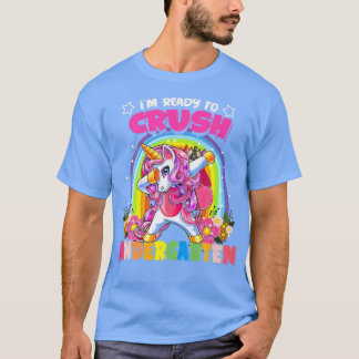 Crush Kindergarten Unicorn Back to School Kids Gir T-Shirt