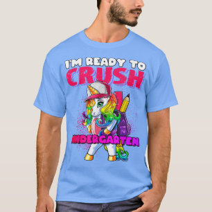 Crush Kindergarten Unicorn Backpack Back To School T-Shirt