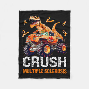 Crush Multiple Sclerosis Awareness Monster Truck Fleece Blanket