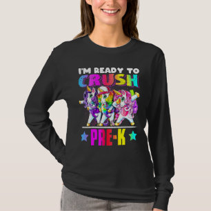 Crush Pre K Dabbing Unicorn Back To School Backpac T-Shirt