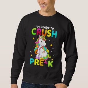 Crush Pre K Dabbing Unicorn Back To School Girls Sweatshirt