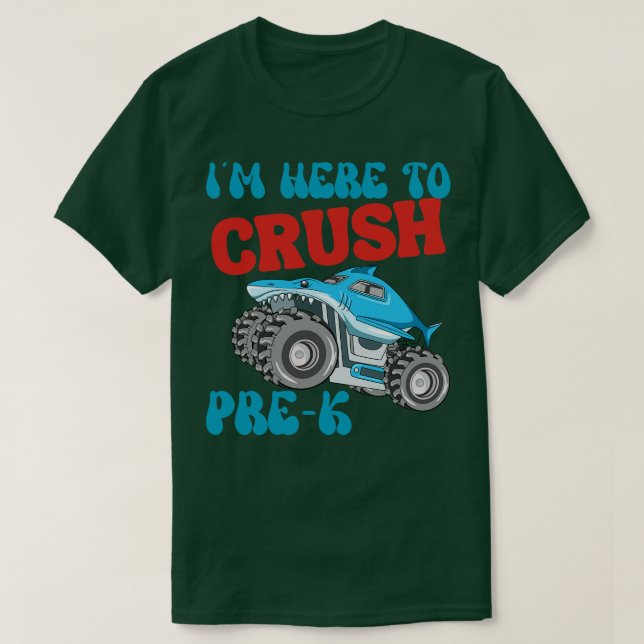 Crush PreK Monster Truck Back to School Boys T-Shirt (Design Front)