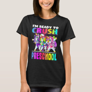 Crush Preschool Dabbing Unicorn Back To School Bac T-Shirt