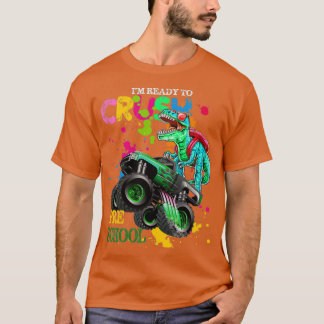 Crush Preschool Dinosaur Monster Truck Back to Sch T-Shirt