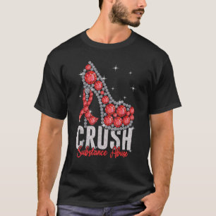 Crush Substance Abuse Twinkle Ribbon Support T-Shirt