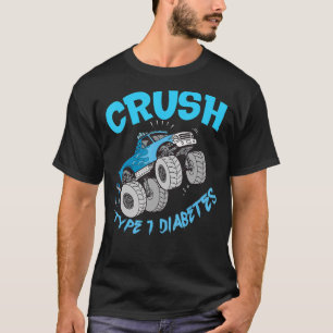 Crush Type 1 Diabetes Awareness  Truck Ribbon Warr T-Shirt