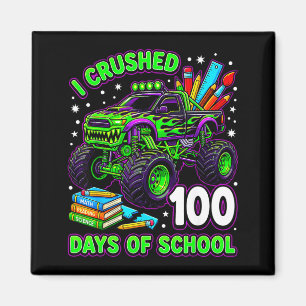 Crushed 100 days of school monster truck boys 100t magnet