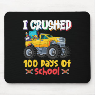 Crushed 100 Days Of School Monster Truck  Mouse Pad