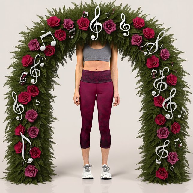 Crushed Bloom Capri Leggings (Creator Uploaded)