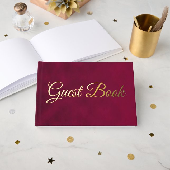 Crushed Bloom Guest Book (Front Open)