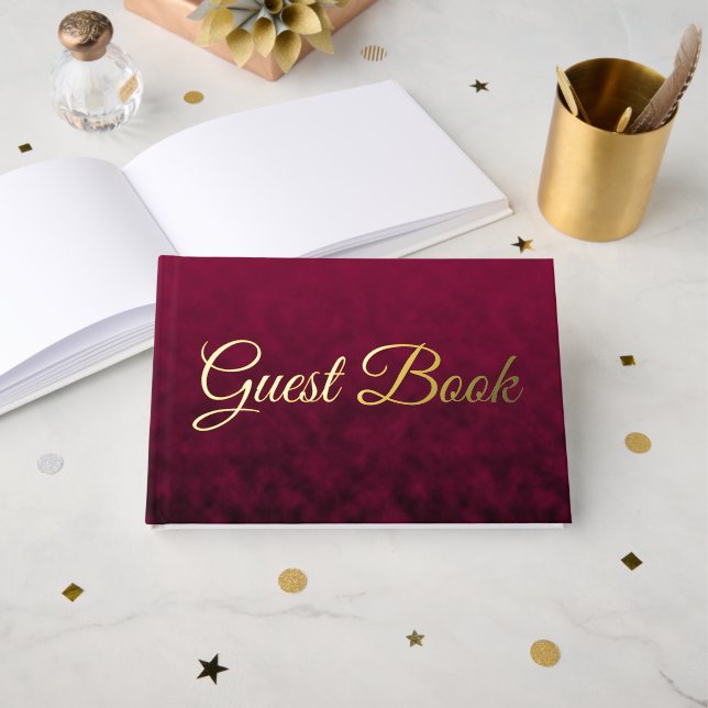 Crushed Bloom Guest Book (Front Open)