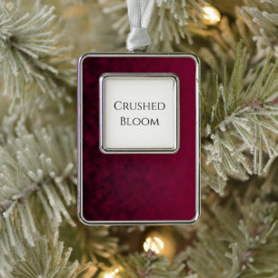 Crushed Bloom Silver Plated Framed Ornament