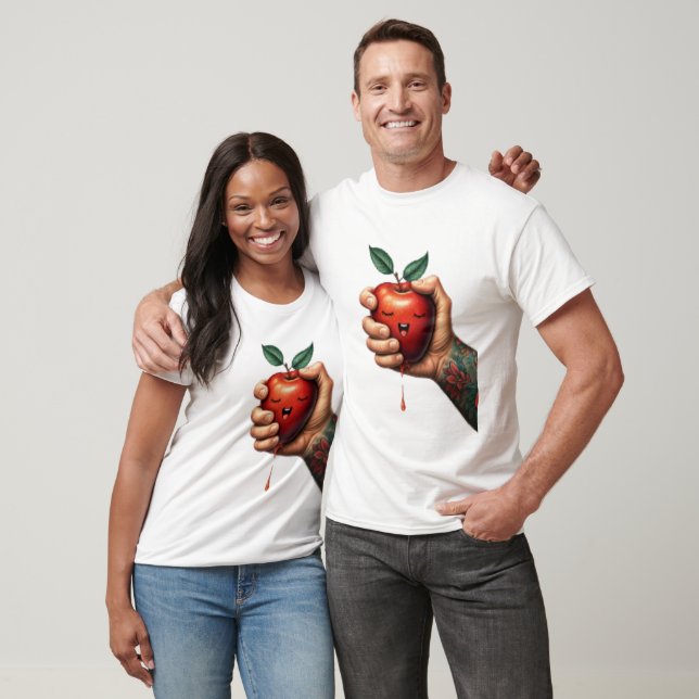 Crushed by Love: Tattoo-Style Apple Tee (Unisex)