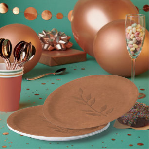 Crushed Copper Paper Plate