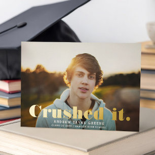 Crushed It Fun Modern Typography   Graduation REAL