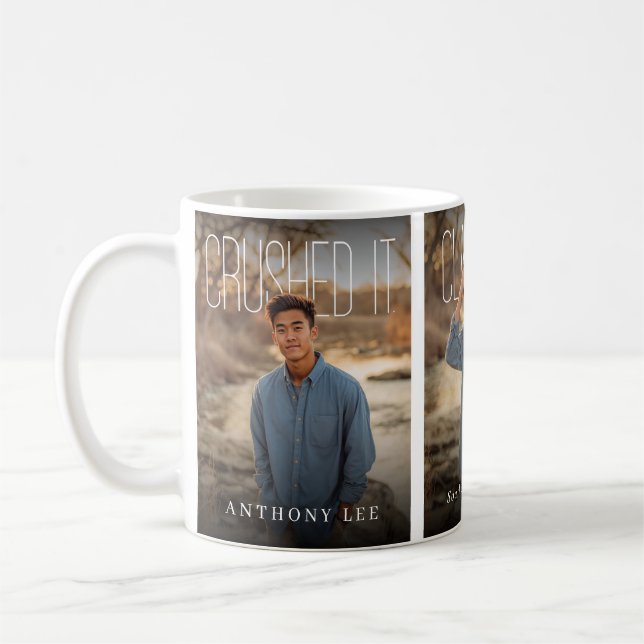 Crushed It PhotoPop Graduation Coffee Mug (Left)