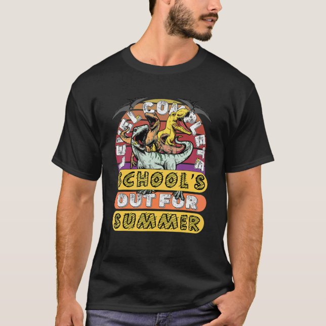 Crushed Kindergarten Level Complete Dinosaurs Scho T-Shirt (Front)