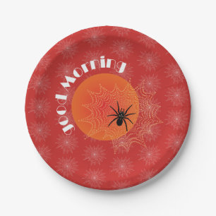 Crusher in the net with droplets like pearls paper plate