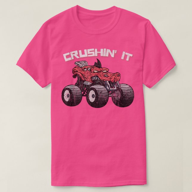 Crushin' Monster Truck Vintage Retro 268 T-Shirt (Design Front)
