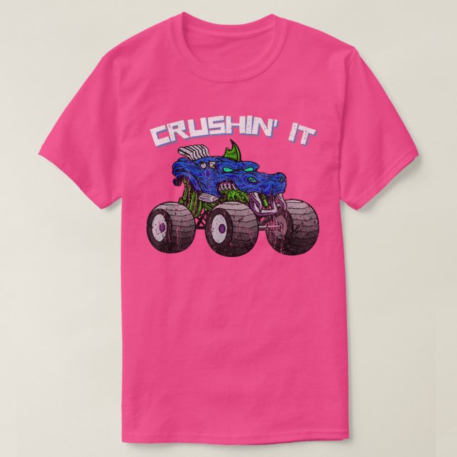 Crushin' Monster Truck Vintage Retro 272 T-Shirt (Design Front)
