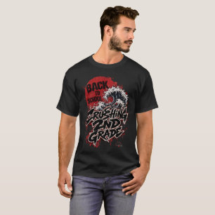 Crushing 2nd Grade Japanese Wave Shirt, Cool Back T-Shirt