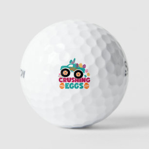 Crushing Eggs Funny Quote Happy Easter Sunday Egg Golf Balls