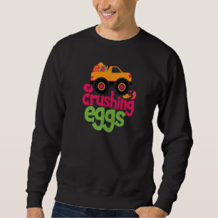 Crushing Eggs Monster Truck Vintage Happy Easter B Sweatshirt