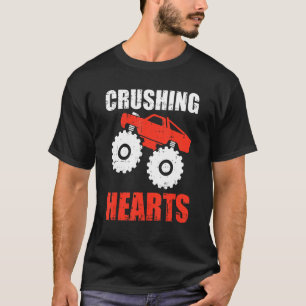 Crushing Heart Valentines Day Cool Monster Truck L T-Shirt