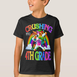 Crushing Into 4th Grade Unicorn Back To School T-Shirt