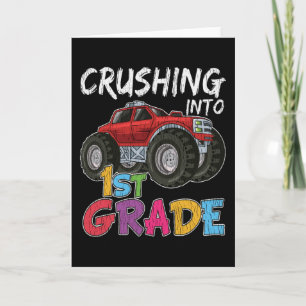 Crushing Into First Grade Truck Lover Student Gift Card