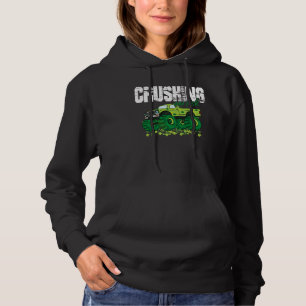 Crushing My Luck Monster Truck St Patricks Day Hoodie