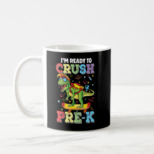 Crushing Pre K Skateboarding Dinosaur Skater Back  Coffee Mug