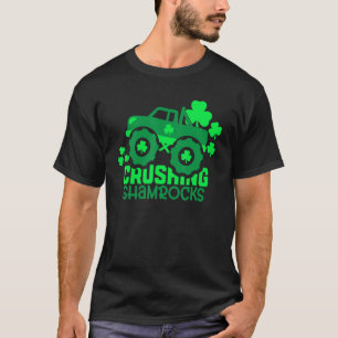 Crushing Shamrocks Monster Truck Irish St Patrick T-Shirt