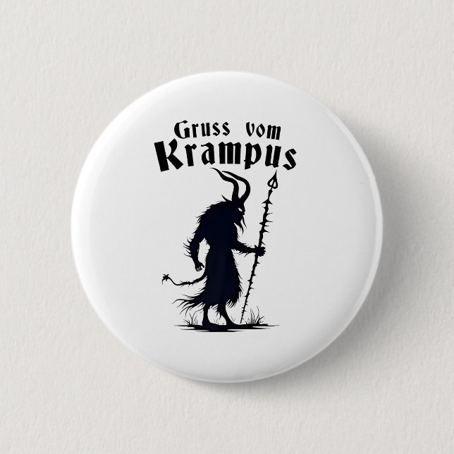 Cruss Vom Krampus Christmas Xmas Devil Spooky 6 Cm Round Badge (Front)