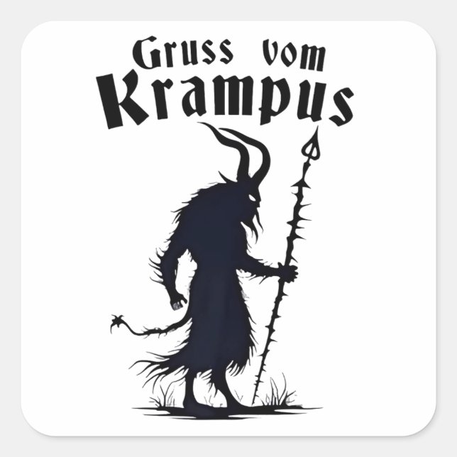 Cruss Vom Krampus Christmas Xmas Devil Spooky Square Sticker (Front)
