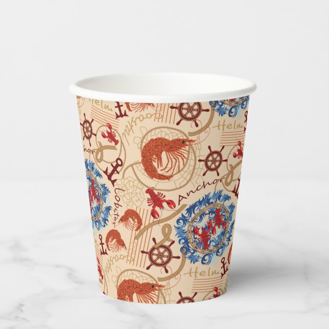 Crustacean core design paper cups (Front)