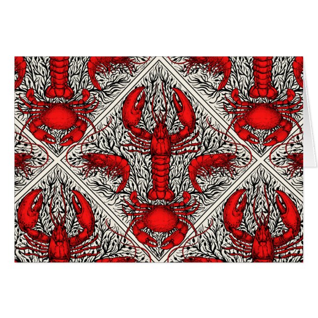 Crustacean in red, black and ivory (Front Horizontal)