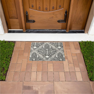 Crustacean in red, black and ivory doormat
