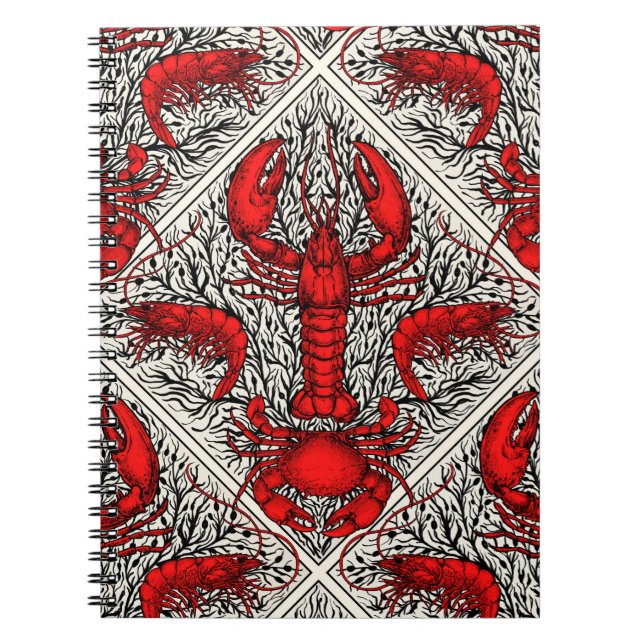 Crustacean in red, black and ivory notebook (Front)