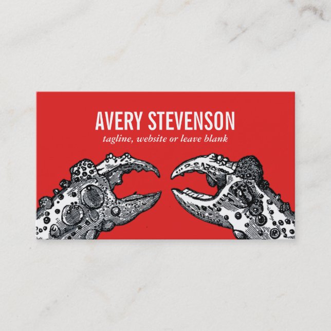  Crusty Crab Marine Biology Nautical Business Card (Front)