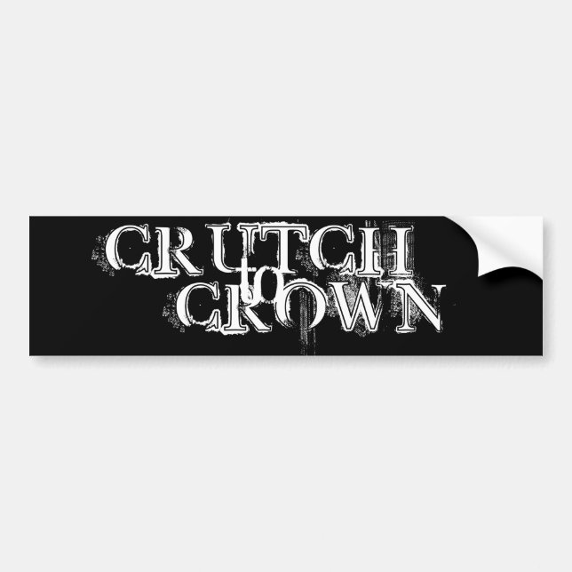 CRUTCH, red - Customised Bumper Sticker (Front)