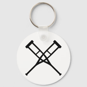crutches crossed key ring