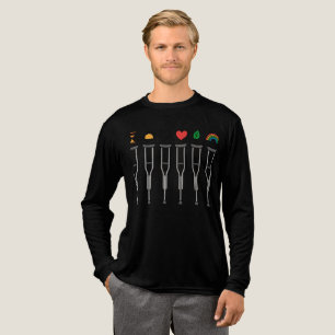 Crutches Emoji Art – Symbolic Healing Design Tri-Blend Shirt