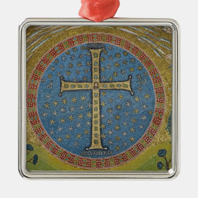 Crux gemmata metal tree decoration (Front)