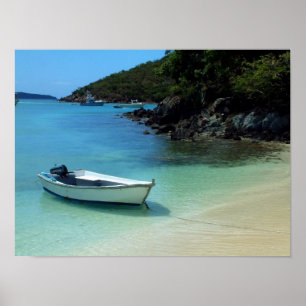 Cruz Bay Boat Poster