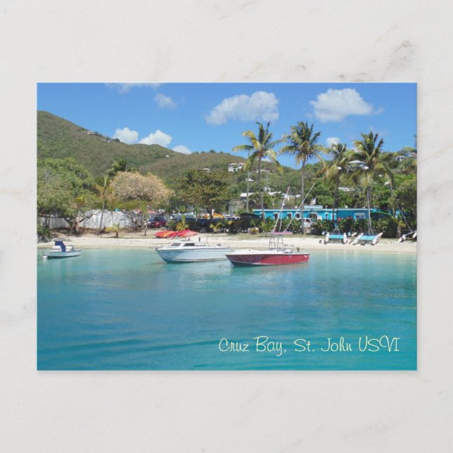 Cruz Bay, St. John USVI Postcard (Front)